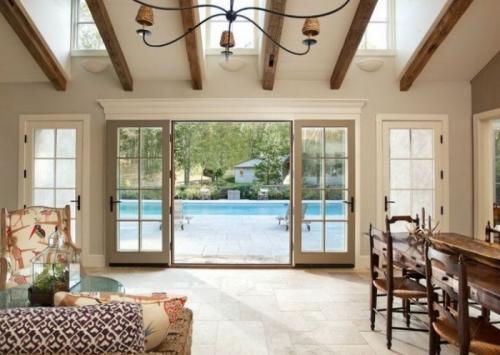 Кухня с французским окном. Французские окна и интерьер помещения 06 Кухня с французским окном. Французские окна и интерьер помещения 06