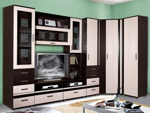 Угловые шифоньеры в зал. Угловой шкаф в гостиную — современные варианты