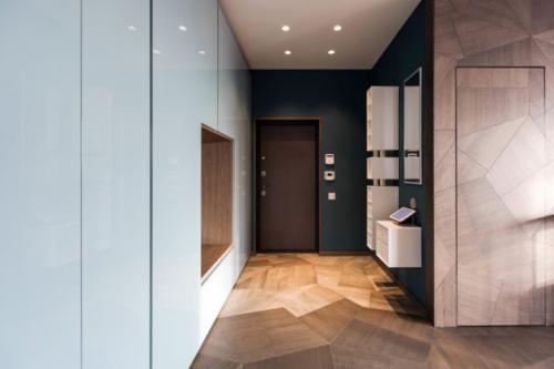 Коридор дизайн в квартире. Отделка стен прихожей 09 Коридор дизайн в квартире. Отделка стен прихожей 09