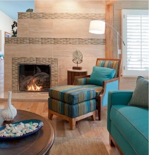 Сине-зеленый цвет в интерьере 05