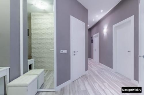 Коридор дизайн в квартире. Отделка стен прихожей 02 Коридор дизайн в квартире. Отделка стен прихожей 02