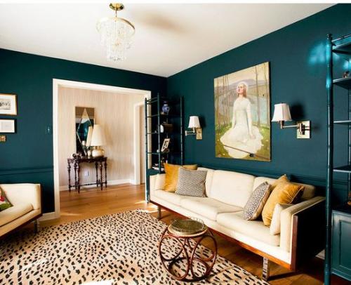 Сине-зеленый цвет в интерьере 07