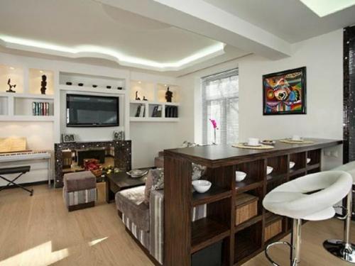 Как разделить кухню и гостиную барной стойкой. Нюансы планировки кухни-гостиной и барной стойки в дизайне интерьера