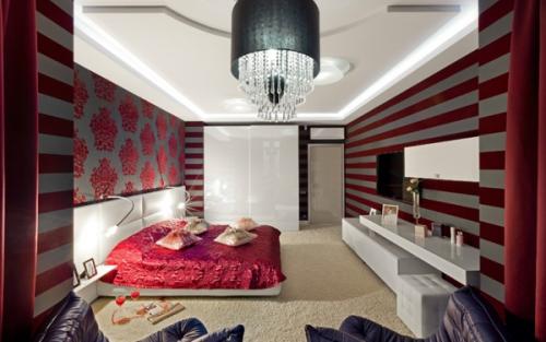 Обои в полоску для стен. Планировка дизайна