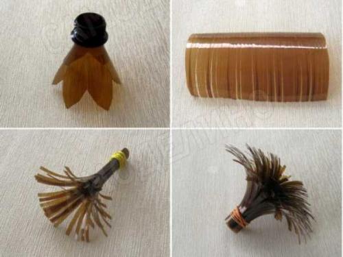 Как сделать из пластиковых бутылок цветы своими руками. Лотос 08