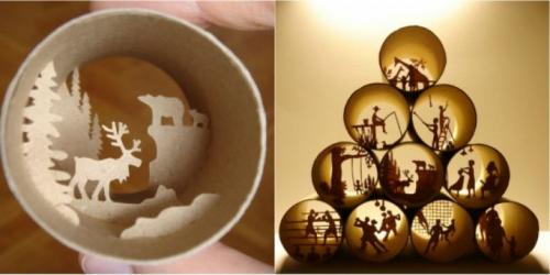 Как украсить комнату своими руками из подручных материалов. Декор из втулок туалетной бумаги