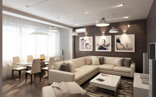 Бежевый интерьер с яркими акцентами. Бежевый в качестве основы