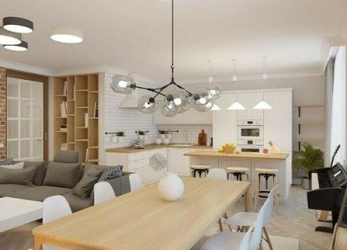 Совмещенная гостиная с кухней в частном доме. На что обратить внимание перед началом работ