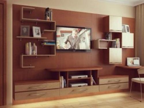 Рабочий уголок в гостиной. Лучшее место для организации рабочего места 08