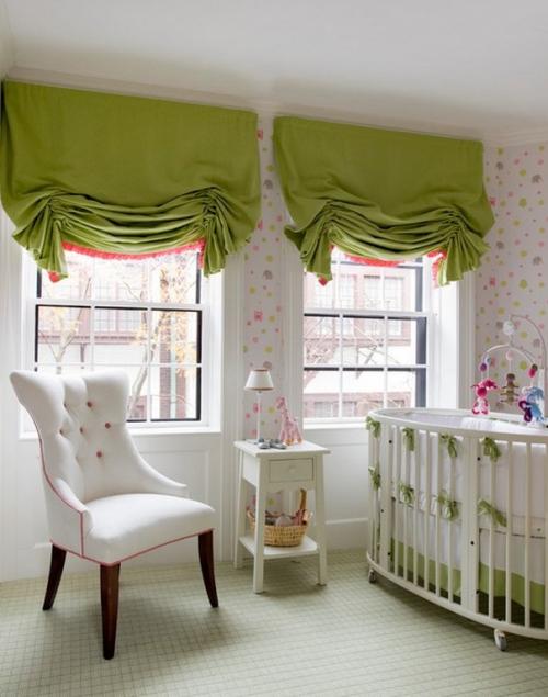 Салатовые шторы в детскую. Как выбрать шторы салатового цвета