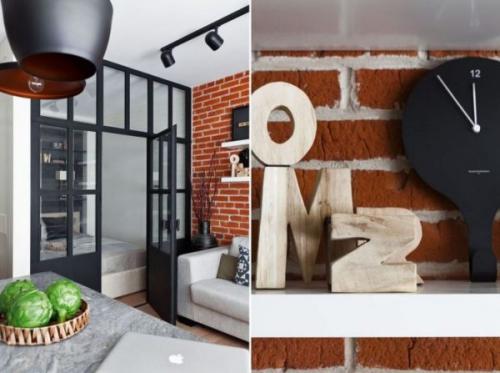 Как обставить 1 комнатную квартиру 33 кв.м. Лофт, который поселился на 33 м