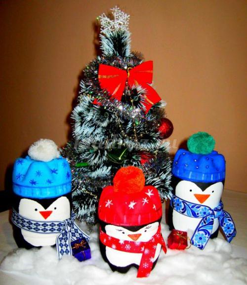 Поделка из бутылки пингвин. Поделки из пластиковых бутылок: большие и маленькие пингвины!!! 13