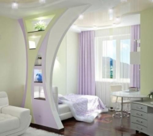 Разделение зон в однокомнатной квартире. Как разделить комнату на две зоны: детскую и взрослую (фото) 04 Разделение зон в однокомнатной квартире. Как разделить комнату на две зоны: детскую и взрослую (фото) 04