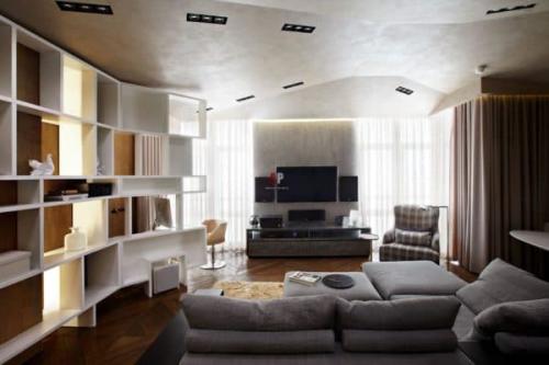 Зал с двумя окнами на разных стенах. Особенности планировки и зонирование