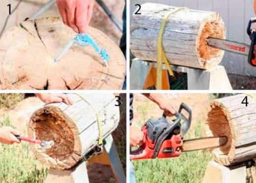 Имитация пня. Поделки из пней