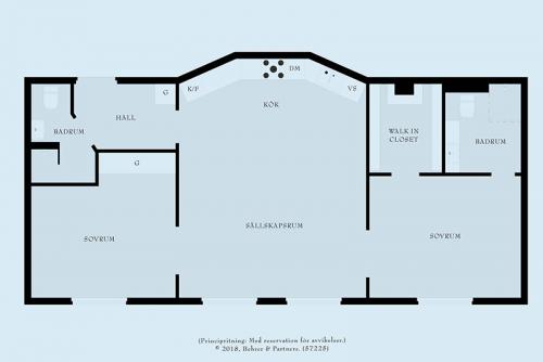 Синий бархатный диван и цветные спальни 19