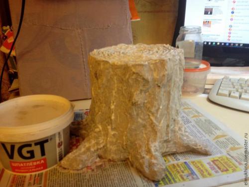 Пенек из картона своими руками. Делаем искусственный пень 38