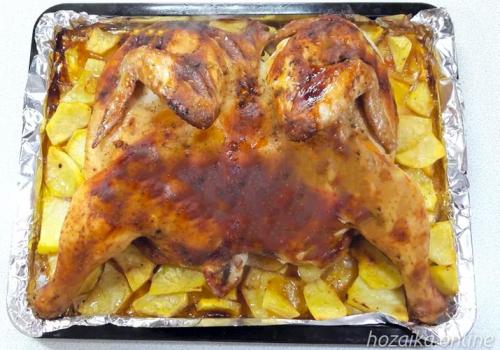 Как приготовить курицу с корочкой хрустящей. Рецепт целой курицы с хрустящей корочкой в духовке с картошкой