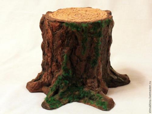 Пенек из картона своими руками. Делаем искусственный пень