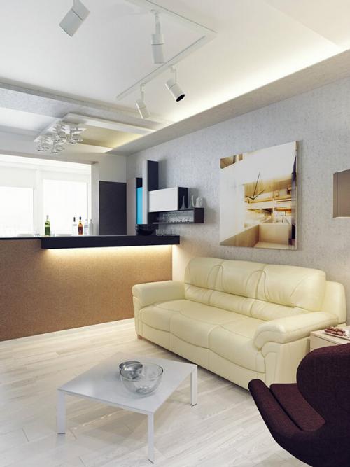 Двухкомнатная квартира в стиле минимализм. Однушка в стиле минимализма