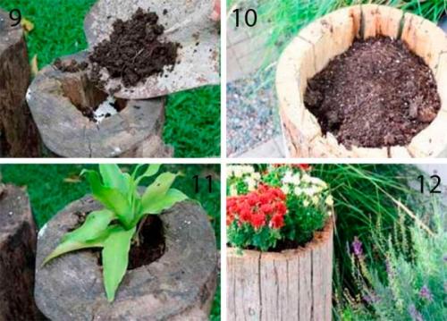 Имитация пня. Поделки из пней