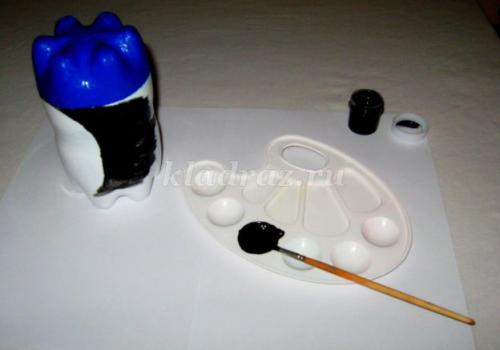 Поделка пингвин из пластиковой бутылки. Поделки из пластиковых бутылок: большие и маленькие пингвины!!! 14