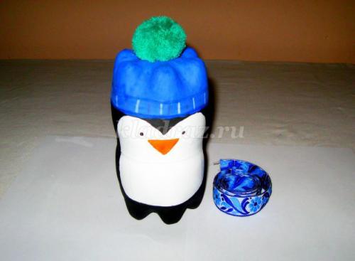 Пингвины своими руками из пластиковых бутылок. Зимние поделки из пластиковых бутылок. Пингвины