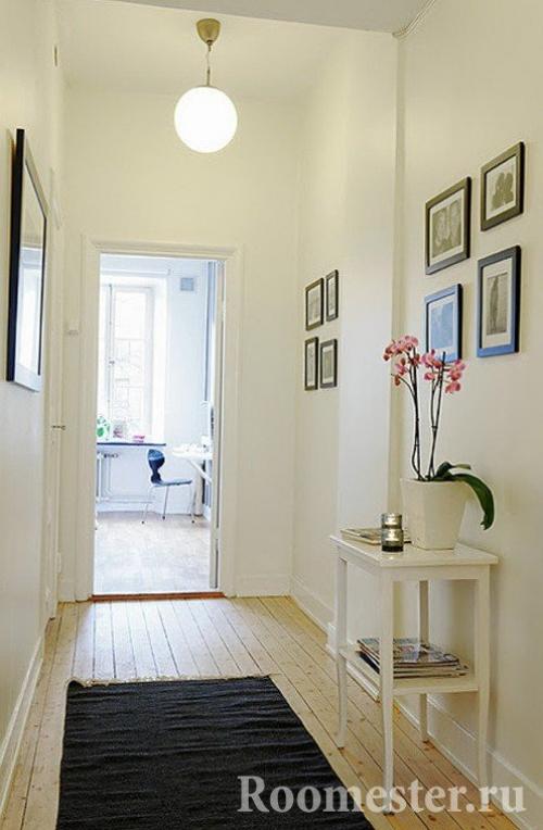 Дизайн длинного коридора в трехкомнатной квартире. Стиль для узкого коридора