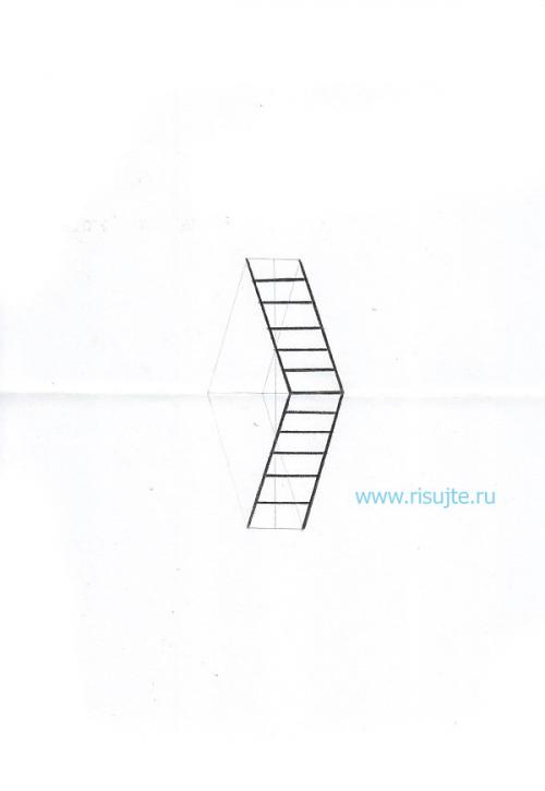 Как нарисовать 3d рисунок в тетради. Рисуем 3д рисунки карандашом поэтапно для начинающих