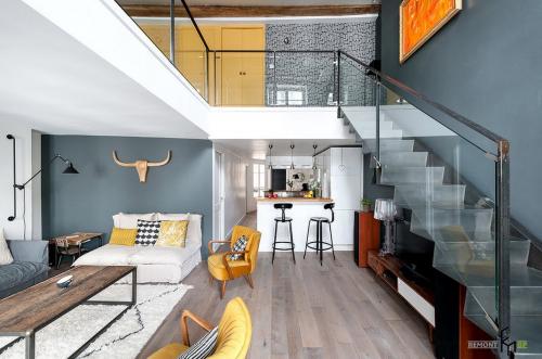 Двухуровневая квартира в стиле лофт. Двухуровневая квартира – студия в стиле лофт
