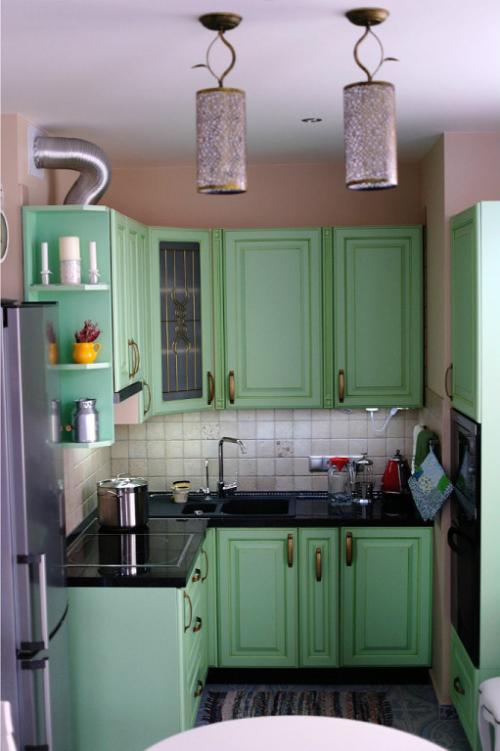 Обои для зеленой кухни. Преимущества зеленого цвета при создании интерьера кухни