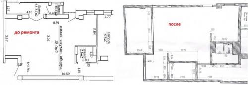 Дизайн кухни гостинной 40 кв м. Дизайн современной кухни-гостиной 40 кв м с фасадами из стекла и пеналами с техникой