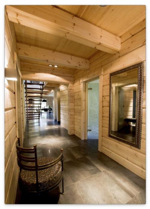 Интерьер деревянных домов внутри. Интерьер деревянного дома внутри: прихожая
