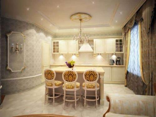 Дизайн кухни совмещенной с гостиной в частном доме. Какой стиль выбрать