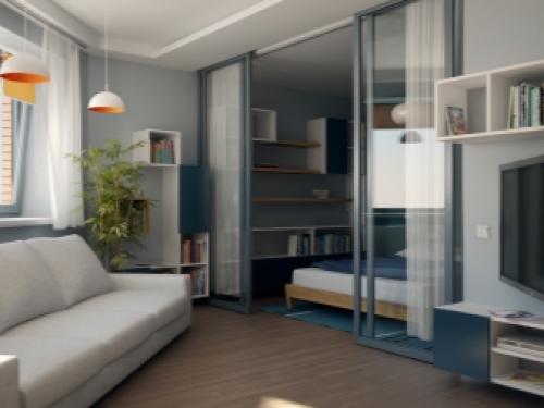 1 комнатная квартира дизайн. Советы по выбору дизайна однокомнатной квартиры 11