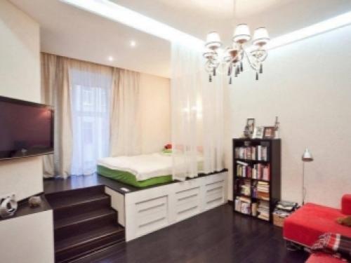 1 комнатная квартира дизайн. Советы по выбору дизайна однокомнатной квартиры 12