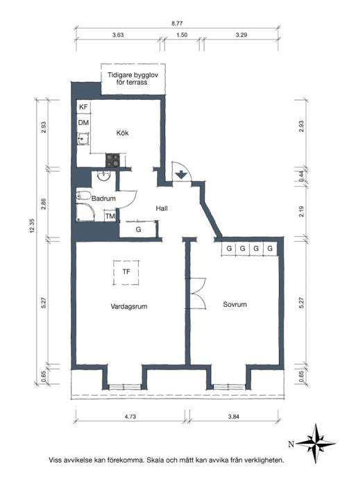 Скандинавский интерьер с винтажными деталями (62 кв. м) 24