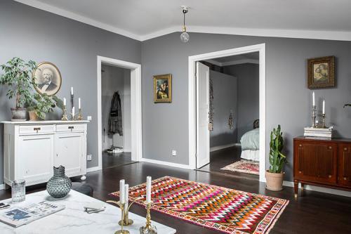 Скандинавский интерьер с винтажными деталями (62 кв. м) 09