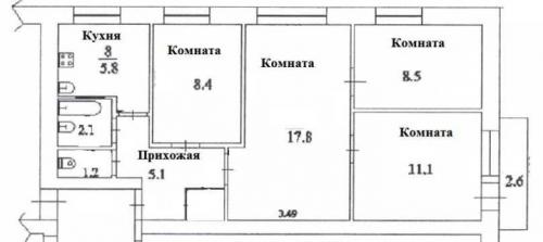 Дизайн 4 х комнатной квартиры в панельном доме