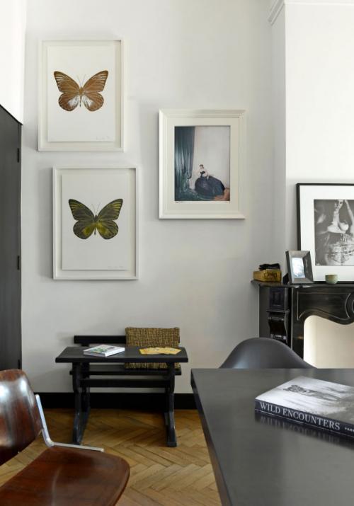 Черно-белый интерьер старинного таунхауса 12