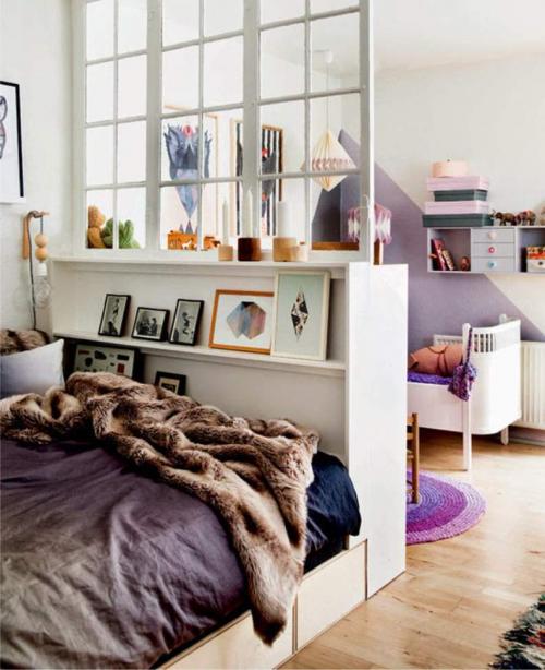 Как сделать из одной комнаты спальню и детскую. Детская комната с родителями — фото идеи, как совместить взрослую спальню с детской
