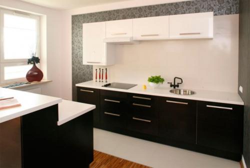 Кухня с коричневым фартуком. Коричневые идеи для кухни 15