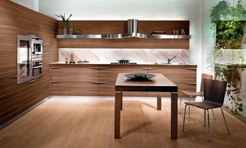 Кухня с коричневым фартуком. Коричневые идеи для кухни 10