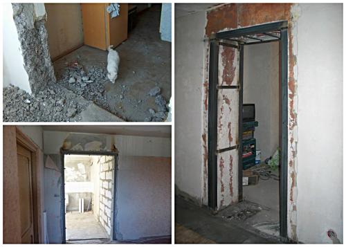 Межкомнатная дверь в несущей стене. Подготовительные работы