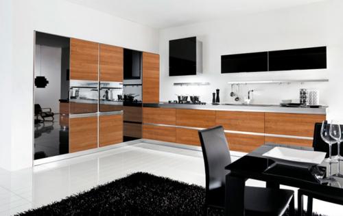 Кухня с коричневым фартуком. Коричневые идеи для кухни 08