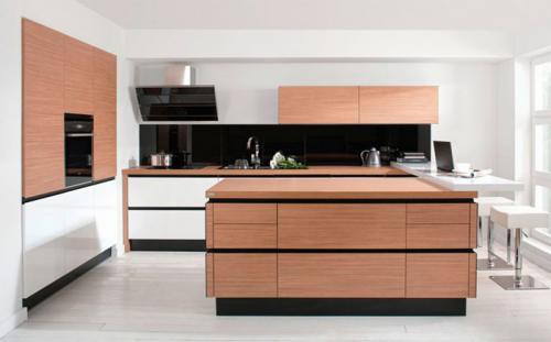 Кухня с коричневым фартуком. Коричневые идеи для кухни 09