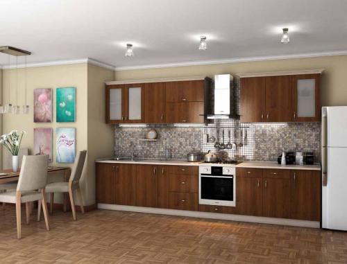 Кухня с коричневым фартуком. Коричневые идеи для кухни