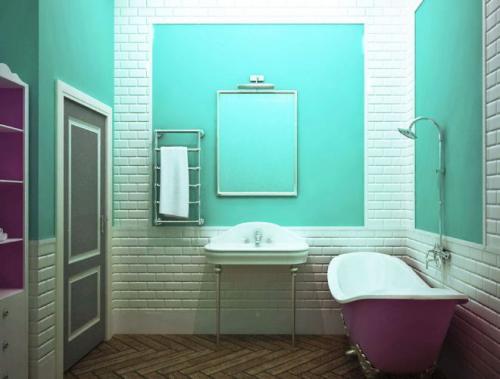 Краска для стен в ванной цвета. Цветовая палитра стен в ванной