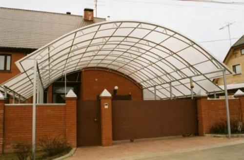 Арка из профнастила. Виды покрытий