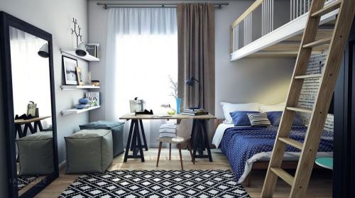 Дизайн маленькой комнаты для подростка. Смотрите видео: Дизайн комнаты для подростка в современном стиле